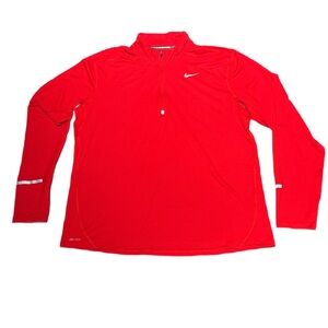 Nike Dri-FIT Running Element 1/2 Zip Top Red - Women's XXL